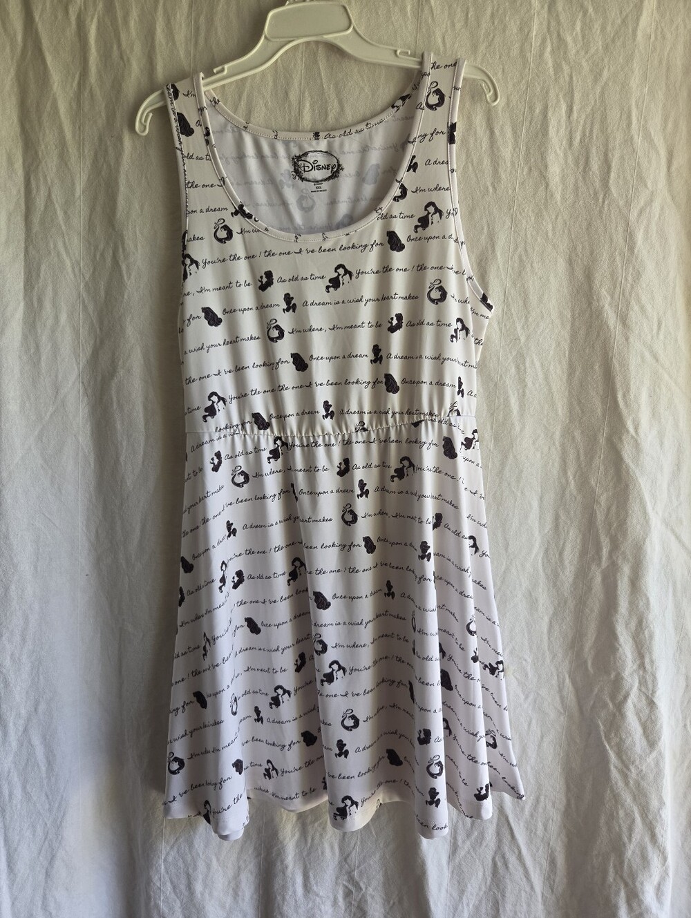 Disney Sleeveless Dress Women’s XXL Princess Quotes Fairytale Knee Length